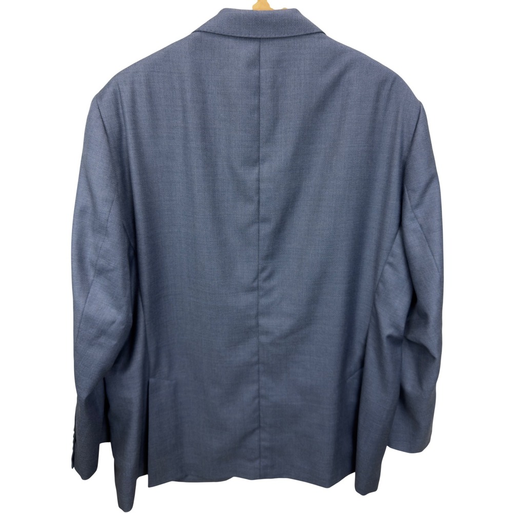 J. Hilburn Mens Size 48R Blue Wool Sport Coat Blazer Custom Tailored 2-Button - Picture 2 of 7